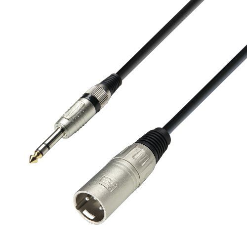 Adam Hall Cables 3 STAR BMV 0600 Cavo Microfono XLR maschio a Jack stereo da 6,3 mm 6 m