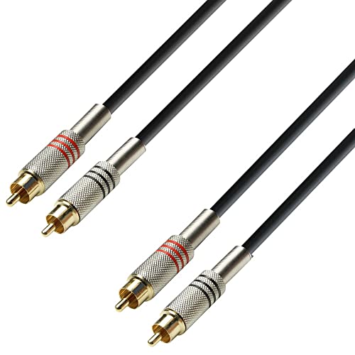 Adam Hall Cables 3 STAR TCC 0300 Cavo Audio 2 x RCA maschio a 2 x RCA maschio 3 m