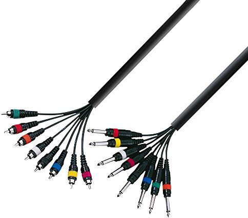 Adam Hall Cables 3 STAR L8 PC 0500 Cavo multipolare 8 x jack mono da 6,3 mm a 8 x RCA maschio 5 m