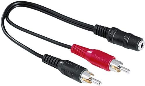 Hama Cavo Adattatore, 2 RCA M/Jack 3.5 mm, Nero