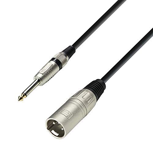 Adam Hall Cables 3 STAR MMP 0100 Cavo Microfono XLR maschio a Jack mono da 6,3 mm 1 m