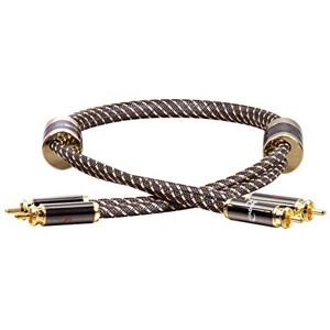 Dynavox Black Line cavo stereo RCA di alta gamma, cavo RCA premium con schermatura multipla, rame ad alta purezza, connettori placcati in oro 24k, 0,6m Dynavox Black Line cavo stereo RCA di alta gamma, cavo RCA premium con schermatura multipla, rame ad alta purezza, connettori placcati in oro 24k, 0,6m