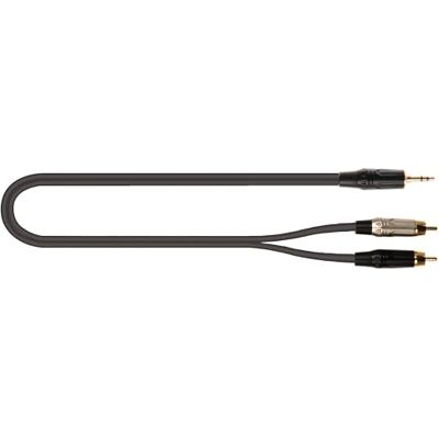 QUIK LOK JUST J352RCA/5 Cavo adattatore stereo da Jack 3,5 mm maschio a 2 RCA maschio Lunghezza 1,5 m Nero Audio bilanciato per connessioni hi-fi e DJ QUIK LOK JUST J352RCA/5 Cavo adattatore stereo da Jack 3,5 mm maschio a 2 RCA maschio Lunghezza 1,5 m Nero Audio bilanciato per connessioni hi-fi e DJ