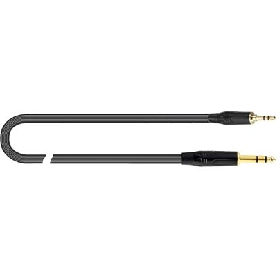 QUIK LOK – Cavo Audio JUST/J35JS‑3, Minijack Stereo 3.5 mm Maschio A Jack Stereo 6.3 mm Maschio, 3 m, Nero QUIK LOK – Cavo Audio JUST/J35JS‑3, Minijack Stereo 3.5 mm Maschio A Jack Stereo 6.3 mm Maschio, 3 m, Nero