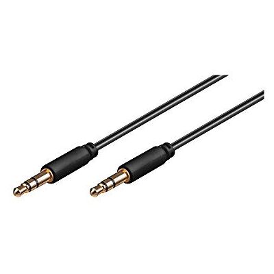 goobay 69106 Cavo di Collegamento Audio AUX, Stereo da 3.5mm e 3 Pin, Slim, CU, Nero, 1.5m Lunghezza del Cavo goobay 69106 Cavo di Collegamento Audio AUX, Stereo da 3.5mm e 3 Pin, Slim, CU, Nero, 1.5m Lunghezza del Cavo