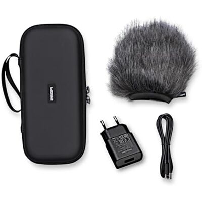 Zoom APH-6e (versione UE), pacchetto di accessori per il registratore per cellulare H6essential, custodia, parabrezza, adattatore di alimentazione, cavo USB-C Zoom APH-6e (versione UE), pacchetto di accessori per il registratore per cellulare H6essential, custodia, parabrezza, adattatore di alimentazione, cavo USB-C