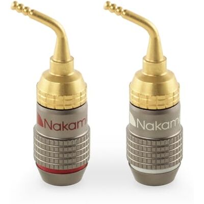 Nakamichi FanLock Excel placcato oro 24 carati 2mm Pin Spine a banana connettore, 10 AWG 18 AWG spessore 4mm, per cavo amplificatori di altoparlanti, Hi-Fi Connessione rapida, 2 pezzi (1 paio) Nakamichi FanLock Excel placcato oro 24 carati 2mm Pin Spine a banana connettore, 10 AWG 18 AWG spessore 4mm, per cavo amplificatori di altoparlanti, Hi-Fi Connessione rapida, 2 pezzi (1 paio)