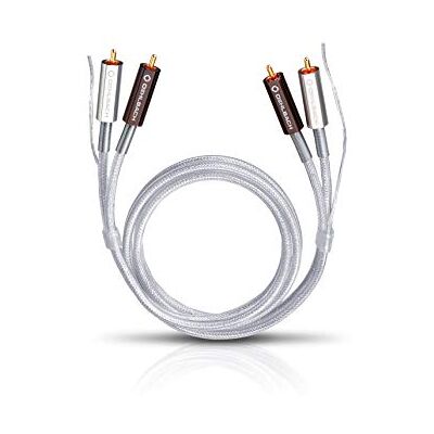 OEHLBACH Silver Express Plus 200 Set di cavi stereo Phono RCA per giradischi e amplificatori – SPOFC & schermatura 2 strati – 2 m – argento OEHLBACH Silver Express Plus 200 Set di cavi stereo Phono RCA per giradischi e amplificatori – SPOFC & schermatura 2 strati – 2 m – argento