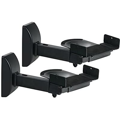 Pronomic SWM-25 BK Supporti da Parete per Diffusori, Portata massima 25 kg 1 paio di morsetti universali per casse HiFi e PA, Per diffusori da 137 a 272 mm di larghezza, Inclinazione regolabile di ±8° Pronomic SWM-25 BK Supporti da Parete per Diffusori, Portata massima 25 kg 1 paio di morsetti universali per casse HiFi e PA, Per diffusori da 137 a 272 mm di larghezza, Inclinazione regolabile di ±8°