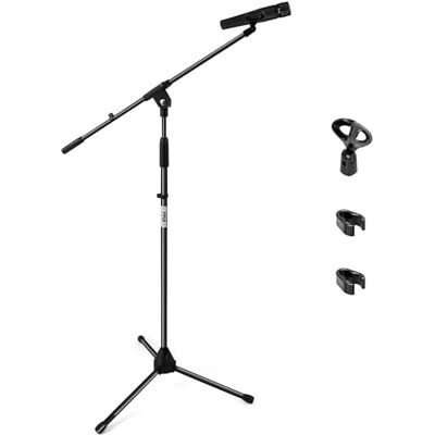 Pyle Asta Microfono Pieghevole, Supporto Microfono Regolabile 95–165 cm con Braccio Telescopico Estensibile 71 cm, Blocco a Manopola Pyle Asta Microfono Pieghevole, Supporto Microfono Regolabile 95–165 cm con Braccio Telescopico Estensibile 71 cm, Blocco a Manopola