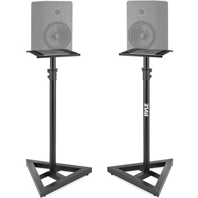 Pyle Stativi per Casse, Altezza Telescopica Regolabile da 66 cm a 132 cm con Base Triangolare e Piattaforma Quadrata da 23 cm, Stativi per Casse, Supporto per Casse Acustiche, Supporto Altoparlanti Pyle Stativi per Casse, Altezza Telescopica Regolabile da 66 cm a 132 cm con Base Triangolare e Piattaforma Quadrata da 23 cm, Stativi per Casse, Supporto per Casse Acustiche, Supporto Altoparlanti
