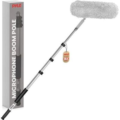 Pyle shotgun microfono Boom Pole, pesca telescopica/estensione braccio del microfono Mount Pyle shotgun microfono Boom Pole, pesca telescopica/estensione braccio del microfono Mount