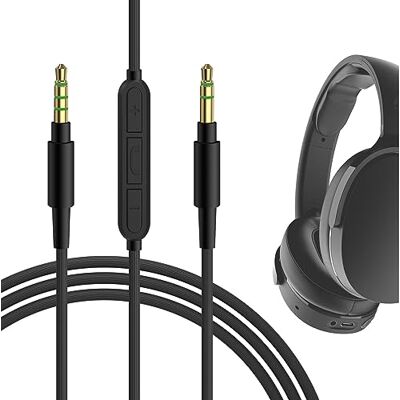GEEKRIA Cavo audio microfono compatibile con Skullcandy Hesh Evo/Hesh 3 / Crusher Evo, cavo stereo AUX sostitutivo da 3,5 mm con microfono inline e controllo del volume (4 ft/1,2 m) GEEKRIA Cavo audio microfono compatibile con Skullcandy Hesh Evo/Hesh 3 / Crusher Evo, cavo stereo AUX sostitutivo da 3,5 mm con microfono inline e controllo del volume (4 ft/1,2 m)