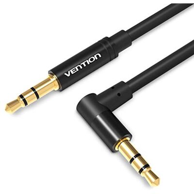 VENTION Cable Jack 3.5 Macho Macho con Conector de 90º, Cable Audio 3.5mm, Cable Auxiliar Coche, Cable AUX Estéreo, Compatible con Autoradio, Smartphone, TV, MP3, Altavoz, Auriculares (0,5 m) VENTION Cable Jack 3.5 Macho Macho con Conector de 90º, Cable Audio 3.5mm, Cable Auxiliar Coche, Cable AUX Estéreo, Compatible con Autoradio, Smartphone, TV, MP3, Altavoz, Auriculares (0,5 m)