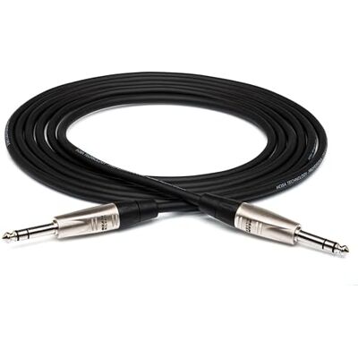 Hosa HSS-010, Pro Balanced Interconnect, REAN 1/4 in TRS to Same, 10 ft Hosa HSS-010, Pro Balanced Interconnect, REAN 1/4 in TRS to Same, 10 ft