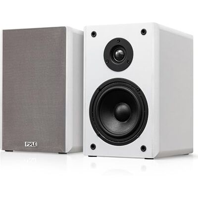 Pyle Altoparlanti da scaffale da 16,5 cm, coppia di altoparlanti da scaffale cablati con staffe per montaggio a parete, home theater HiFi a 2 vie con cono di carta, tweeter a cupola morbida, design Pyle Altoparlanti da scaffale da 16,5 cm, coppia di altoparlanti da scaffale cablati con staffe per montaggio a parete, home theater HiFi a 2 vie con cono di carta, tweeter a cupola morbida, design