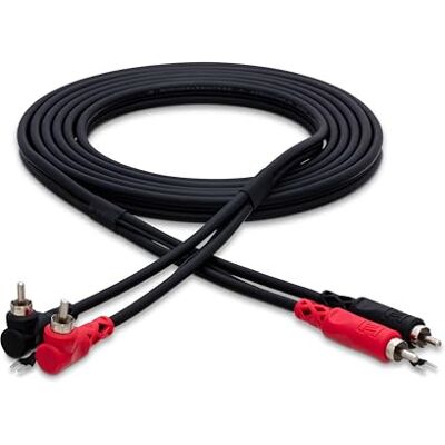 Hosa CRA-202DJ, Stereo Interconnect, Dual RCA to Same with Ground Wire, 2 m Hosa CRA-202DJ, Stereo Interconnect, Dual RCA to Same with Ground Wire, 2 m