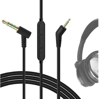 GEEKRIA Cavo audio microfono compatibile con Bose QuietComfort 3, cavo cuffie QC3, 3,5 mm a 2,5 mm sostitutivo stereo con microfono inline e controllo volume (1,2 m / 4 ft) GEEKRIA Cavo audio microfono compatibile con Bose QuietComfort 3, cavo cuffie QC3, 3,5 mm a 2,5 mm sostitutivo stereo con microfono inline e controllo volume (1,2 m / 4 ft)