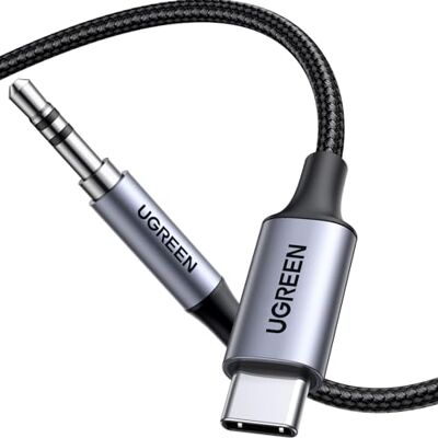 UGREEN Cavo USB C a Jack 3.5mm con DAC Chip 1M Aux Type C a 3.5mm (Grigio) Nylon Intrecciato per Auto Compatibile con iPhone 18 Pro Max 17 Pro Max Air Galaxy S25 Ultra Pixel 9 XL iPad UGREEN Cavo USB C a Jack 3.5mm con DAC Chip 1M Aux Type C a 3.5mm (Grigio) Nylon Intrecciato per Auto Compatibile con iPhone 18 Pro Max 17 Pro Max Air Galaxy S25 Ultra Pixel 9 XL iPad
