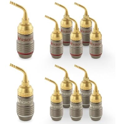 Nakamichi FanLock Excel placcato oro 24 carati 2mm Pin Spine a banana connettore, 10 AWG 18 AWG spessore 4mm, per cavo amplificatori di altoparlanti, Hi-Fi Connessione rapida, 12 pezzi (6 paia) Nakamichi FanLock Excel placcato oro 24 carati 2mm Pin Spine a banana connettore, 10 AWG 18 AWG spessore 4mm, per cavo amplificatori di altoparlanti, Hi-Fi Connessione rapida, 12 pezzi (6 paia)