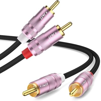 J&D Cavo RCA 2 M/M, Cavo Audio RCA Intrecciato in Nylon, Cavo Stereo 2 RCA Maschio a Maschio, Connettore RCA Placcato in Oro per Altoparlante, TV, Amplificatore, Mixer Audio, 0.91 m J&D Cavo RCA 2 M/M, Cavo Audio RCA Intrecciato in Nylon, Cavo Stereo 2 RCA Maschio a Maschio, Connettore RCA Placcato in Oro per Altoparlante, TV, Amplificatore, Mixer Audio, 0.91 m