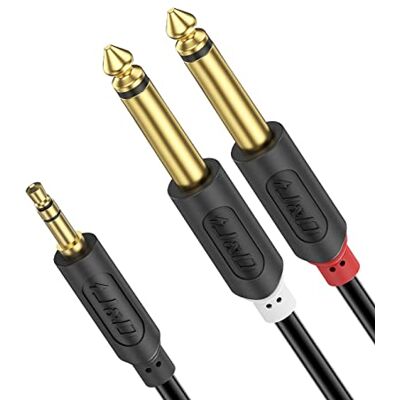 J&D Cavo Audio Jack 3,5mm a Doppio 6,35mm, Cavo Jack 3,5 a Jack 6,3, 3,5 mm 1/8" TRS a doppio 6,35 mm 1/4" TS Mono Y-Cable Cavo Splitter per Smartphone Tablet Cuffie Altoparlante Amplificatore 4.5m J&D Cavo Audio Jack 3,5mm a Doppio 6,35mm, Cavo Jack 3,5 a Jack 6,3, 3,5 mm 1/8" TRS a doppio 6,35 mm 1/4" TS Mono Y-Cable Cavo Splitter per Smartphone Tablet Cuffie Altoparlante Amplificatore 4.5m