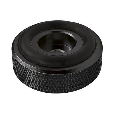 Dynavox Piedini zigrinati midi in alluminio per dispositivi HiFi come altoparlanti, amplificatori e giradischi, nero anodizzato, set da 4 Dynavox Piedini zigrinati midi in alluminio per dispositivi HiFi come altoparlanti, amplificatori e giradischi, nero anodizzato, set da 4