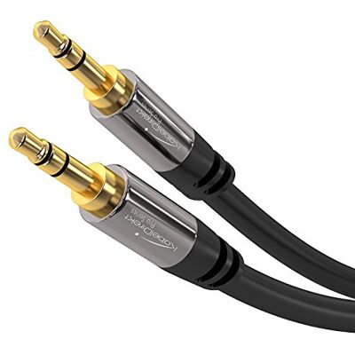 KabelDirekt – Cavo audio AUX jack 3,5mm – 4,5m – connettori in metallo KabelDirekt – Cavo audio AUX jack 3,5mm – 4,5m – connettori in metallo