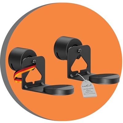 PureMounts supporto per diffusori per Sonos Era 100 & 300 set di 2, supporto a parete per diffusori con gestione dei cavi, orientabile +/-30°, inclinabile 0/-30°, capacità di carico 5 kg, nero PureMounts supporto per diffusori per Sonos Era 100 & 300 set di 2, supporto a parete per diffusori con gestione dei cavi, orientabile +/-30°, inclinabile 0/-30°, capacità di carico 5 kg, nero