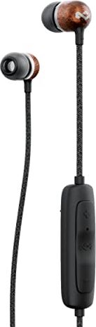 Marley House of  Cuffie Wireless 2 In-Ear con Isolamento Acustico Bluetooth, 9 Ore di Riproduzione con Ricarica Rapida, IPX-4, Microfono Certificato FSC, Taglia Unica, Nero