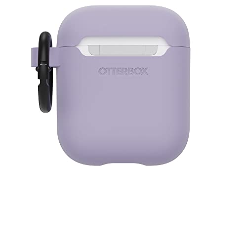 OtterBox Custodia  Soft Touch per AirPods (1ª gen 2016 / 2ª gen 2019), soffice al tatto, antishock, graffi e cadute, ultra sottile con moschettone, Viola Chiaro