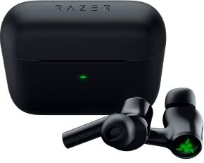 Razer Hammerhead True Wireless 2nd Gen Auricolari wireless con illuminazione RGB, Tecnologia di cancellazione attiva del rumore ANC, Modalità Gaming a 60 ms, Nero, Standard