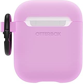 OtterBox Custodia  Soft Touch per AirPods (1ª gen 2016 / 2ª gen 2019), soffice al tatto, antishock, graffi e cadute, ultra sottile con moschettone, Viola