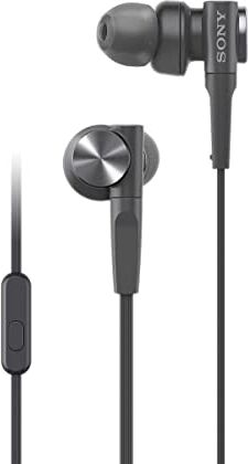 Sony MDR-XB55APB Auricolari In-Ear Cablati Extra Basse Con Microfono Per Telefonate, Nero, 16.8 x 7.3 x 4.6 cm