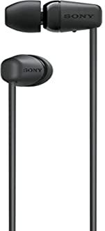 Sony WI-C100 Cuffie wireless bluetooth, Fino a 25 ore di autonomia, Microfono integrato per telefonate, Compatibile con assistente vocale (Nero)