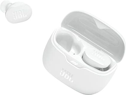 JBL Tune Buds Auricolari In-Ear True Wireless Bluetooth con Cancellazione Attiva del Rumore, Impermeabili IP54, Bassi Puri, Smart Ambient, 4 Microfoni, fino a 48 h di Autonomia, Bianco