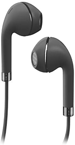 SBS JAZ Auricolari SOUL semi in-ear a filo, finitura in metallo, connettore USB-C per smartphone, tablet, laptop, pc, archetti per sport inclusi, Nero, Unica