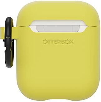 OtterBox Custodia  Soft Touch per AirPods (1ª gen 2016 / 2ª gen 2019), soffice al tatto, antishock, graffi e cadute, ultra sottile con moschettone, Giallo