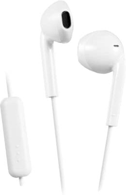 JVC HA-F17M-W-U Cuffie auricolari In-ear, a prova di sudore (IPX2), Microfono e telecomando a un pulsante integrati, cavo di 1m colorato con spinotto sottile, Bianco