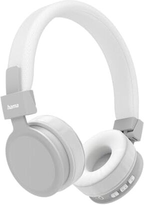 Hama Cuffie Bluetooth On-Ear (cuffie wireless per telefonare, auricolari con microfono per 8 ore di conversazione, pieghevoli, imbottite, regolabile), colore: Bianco