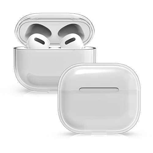 kwmobile Custodia Protettiva per Caricatore compatibile con Apple AirPods 3 Resistente Cover Box Portauricolari trasparente