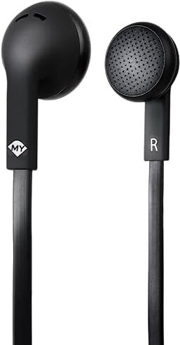 Meliconi MySound Speak FLAT, Cuffie con Microfono con Comandi Integrati, Ideali per Smartphone Cavo Piatto Anti groviglio, Connettore Jack 3.5mm, Lunghezza 1.2 m, Nero