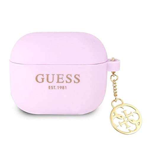 GUESS GUA3LSC4EU Custodia per AirPods 3 Charm Collection, colore: Viola (FEA3SILRE)