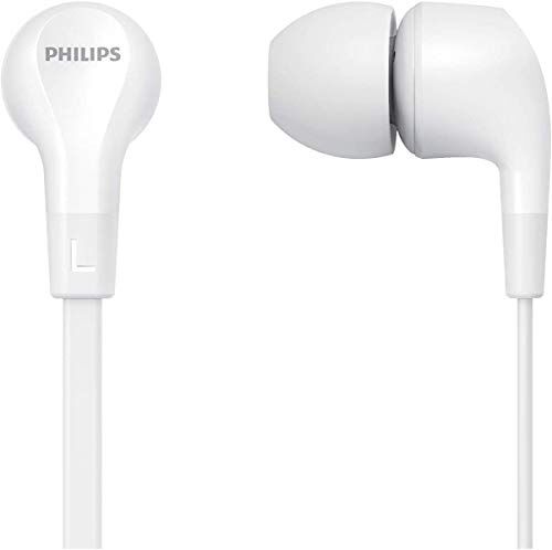 Cuffie con Cavo/Controlli Integrati, Audio Nitido, Bassi Potenti, Tenuta Comoda/Cuffie con Filo/Auricolari con Cavo Philips TAE1105WT/00