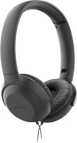 Philips UH201BK/00 Cuffie con Cavo (Pieghevole, Soft Earpad, Micro, Cavo da 1.2 Metri) Nero