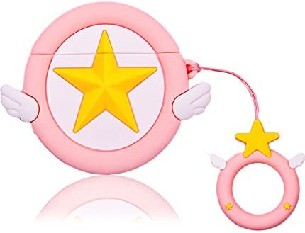 Funwaretech Cover AirPods 2 & 1 Generazione Custodia AirPods 2 1 Divertenti Silicone,3D Cartoni Animati AirPod 2 & 1[Antiurto & Supporto Ricarica Wireless]-Sailor Moon(Pink)