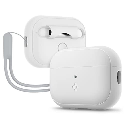 Spigen Cover Silicone Fit Compatibile con AirPods Pro 2 (AirPods 2nd Generazione 2023/2022) Bianco/Grigio