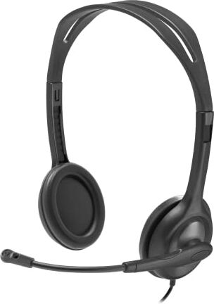 Logitech Cuffie stereo H111 con jack audio da 3,5 mm, colore: nero