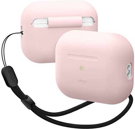 elago Cover Silicone Compatibile con Apple AirPods Pro 2a Generazione Custodia Case (2022), Laccetto da Polso Incluso, Custodia, LED Anteriore Visibile, Supporta Ricarica Wireless (Lovely Rosa)