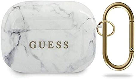 GUESS Marble Collection Custodia per AirPods Pro, colore: Bianco GUACAPTPUMAWH